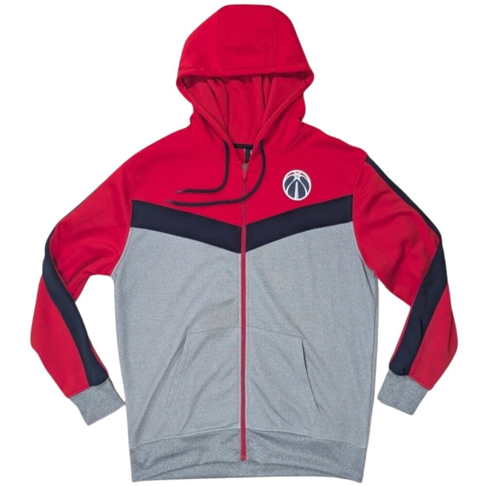NBA Washington Wizards Full Zip Hoodie Jacket Mens Large Colorblock EUC